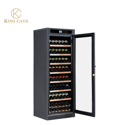 Harga yang bagus LED Cahaya Rak Kayu Bebas Wine Cooler Cabinet Low Noise Kapasitas Tinggi on line