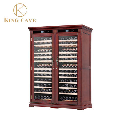 Harga yang bagus American Oak Shell Besar Kayu Wine Kulkas Dengan Digital Control Panel LCD Control System on line