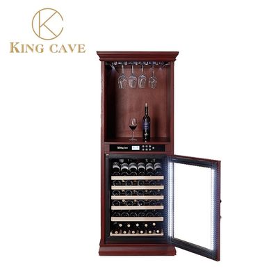 Harga yang bagus Rentang suhu 5-22C American Oak Kitchen Wine Cooler Dengan Embraco Compressor on line