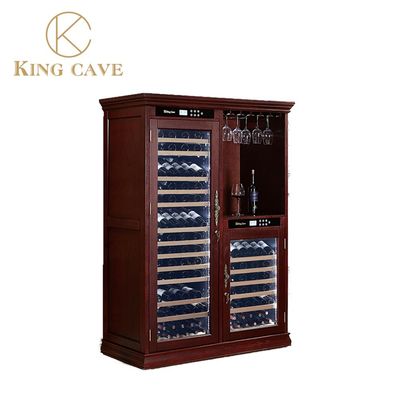 Harga yang bagus Kompresor pendinginan dan kontrol layar sentuh kami Kayu Wine Cooler on line