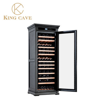 Harga yang bagus Kelembaban Proof hitam Kayu Wine Cooler Cabinet Custom Made on line