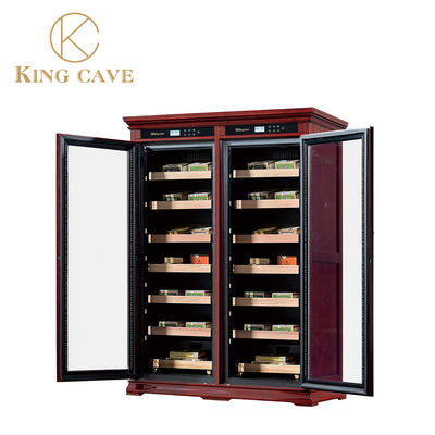 Harga yang bagus Kabinet Humidor Pintu Ganda Cigar Cooler Dengan Kontrol Kelembaban on line