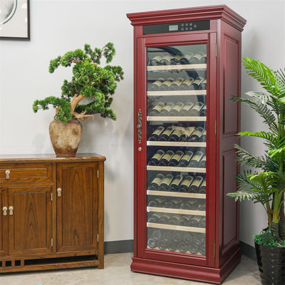 Harga yang bagus Furnitur dapur besar kulkas Red Wine Cooler Cabinet Dengan Kunci Pintu on line