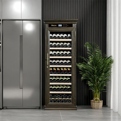 Harga yang bagus Kayu Frame Minuman Kulkas Dapur berdiri sendiri Wine Cooler Cabinet on line