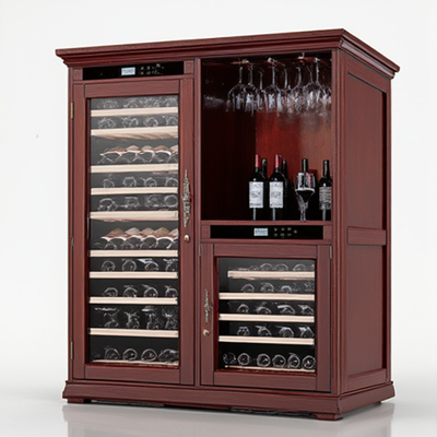 Optimal Cooling Performance 286 Lbs Wine Cooler Cabinet with Metal Shelving and Digital Control Type