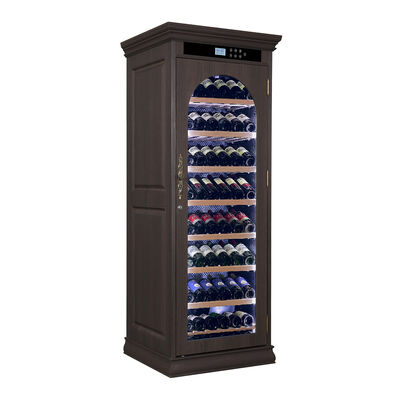 Harga yang bagus Kapasitas besar Kayu Dapur Wine Cooler Cabinet dengan rak yang dapat disesuaikan dan kontrol suhu digital on line
