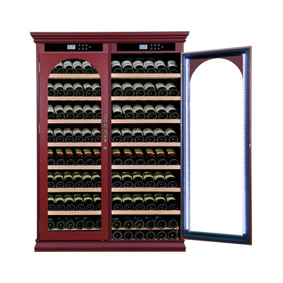 Harga yang bagus Professional Dual-temperature Control Solid Wood Wine Cooler dengan Pencahayaan Interior LED on line