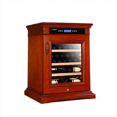 Harga yang bagus Premium Kayu Wine Cooler Cabinet dengan Smart Digital Control suhu dan pintu kaca tempered on line