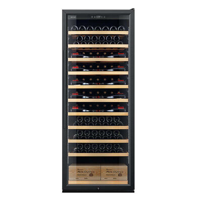 Harga yang bagus Smart Digital Temperature Control Wine Cooler Cabinet dengan pintu kaca double-panel dan kapasitas 120 botol on line