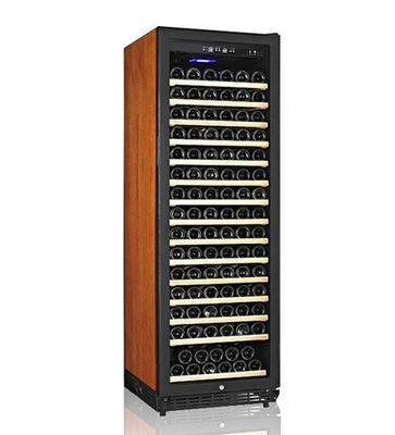 Harga yang bagus Elegant Kayu Eksterior Kontrol Suhu Digital Wine Cooler Cabinet dengan Pencahayaan LED on line