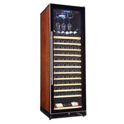Harga yang bagus Kabinet Wine Cooler dengan pintu kaca kontrol suhu digital dan pencahayaan interior LED on line