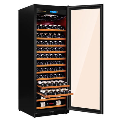 Harga yang bagus Kulkas Wine Cooler dapur dengan kontrol suhu digital dan kapasitas 180 botol Double-panel Tempered Glass Door on line