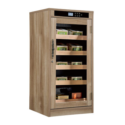 Harga yang bagus Lemari Humidor Pendingin Cerutu Cedar Spanyol Premium dengan Kontrol Iklim Digital dan Segel Kedap Udara on line