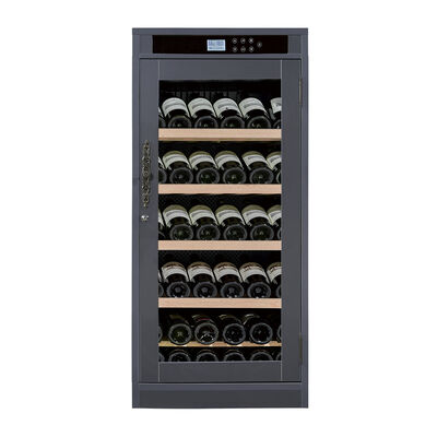 Harga yang bagus Lemari pendingin anggur dapur kayu solid modern dengan panel kontrol sentuh digital dan pintu kaca temper ganda on line