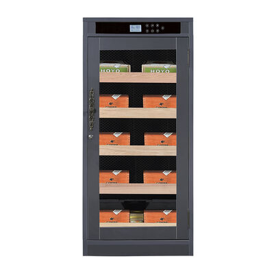 Harga yang bagus Humidor Cigar Cooler Mewah dengan Panel Kontrol Digital Cerdas dan Pintu Kaca Tempered Double Pane on line