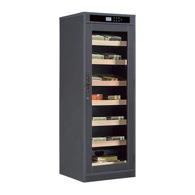 Harga yang bagus Lemari Humidor Elektrik Kayu Kokoh dengan Panel Kontrol Digital dan Sistem Pelembap Terintegrasi on line