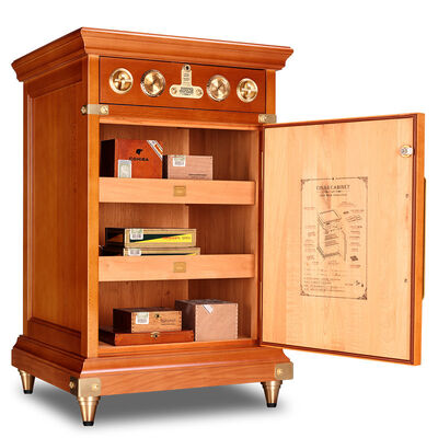 Harga yang bagus Precision Climate Control Kayu Padat Cigar Cooler Humidor Cabinet on line