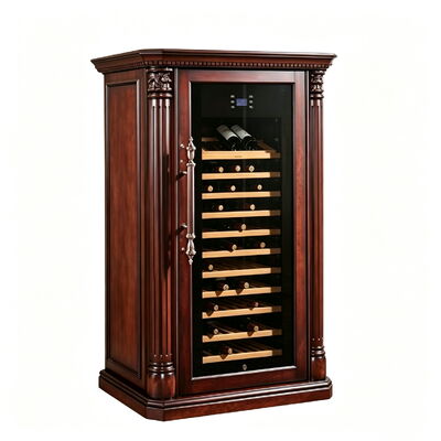 Harga yang bagus Solid Wood Wine Cooler Cabinet Kontrol suhu digital kulkas anggur on line