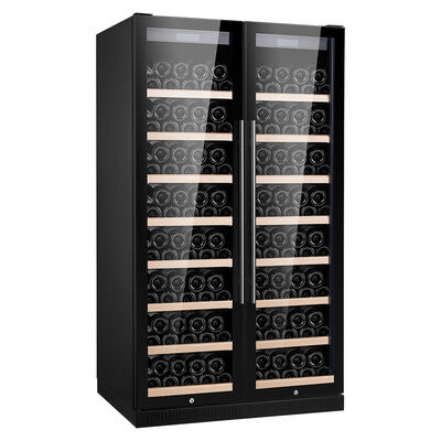 Harga yang bagus Pintu ganda Kapasitas besar Kulkas Wine Cooler Cabinet Dengan Locker on line