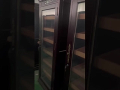 Layar sentuh digital Kayu alami Cigar Listrik Humidor Cabinet Cooler